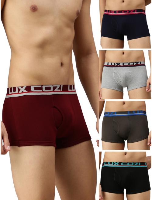 Lux Cozi XYLO Trunks for men, Pack of 5