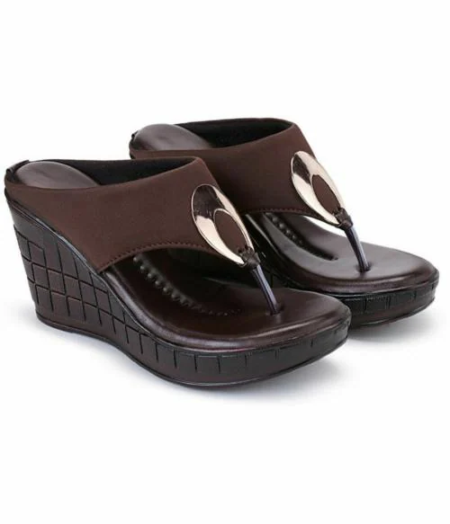 Rimboll Dark Brown Wedges for Women