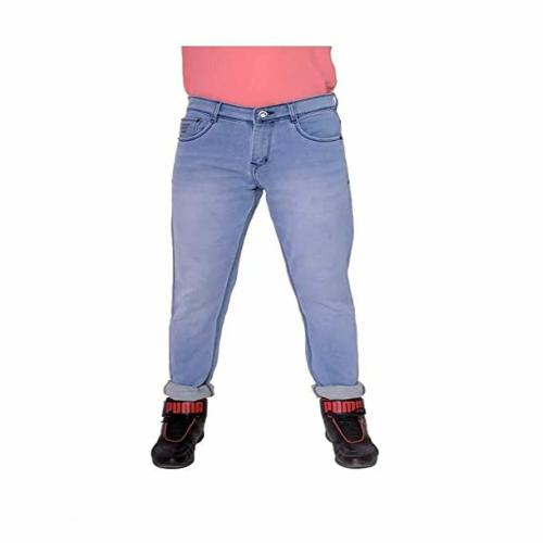 Valley Denim Jeans for Men's/Boys/Adults | Regular Fit Jeans | Mid Rise Relaxed |Straight Jeans Stretchable Denim Jeans Sky Blue Color