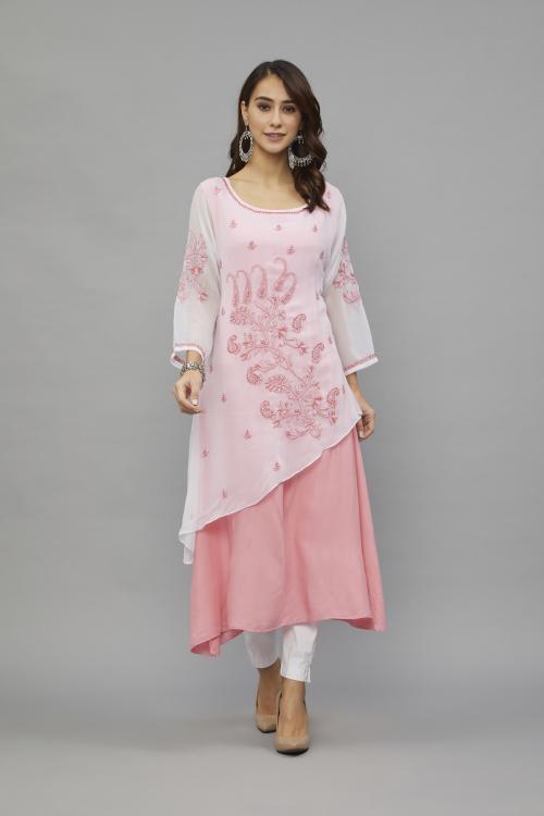 Lakhnavi Kurti Designs Ethnava Women’s Georgette Kurti