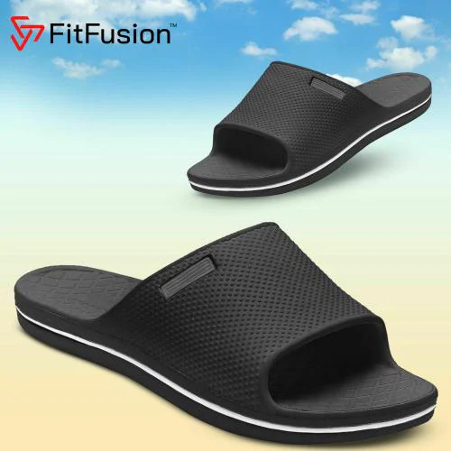FitFusion Just Walk Casual Daily Use Slipper Slides for Men LightWeight and Soft Slipper Flip Flops