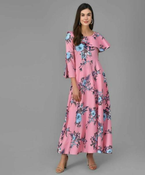 kannan women one sleeve with front slit dress