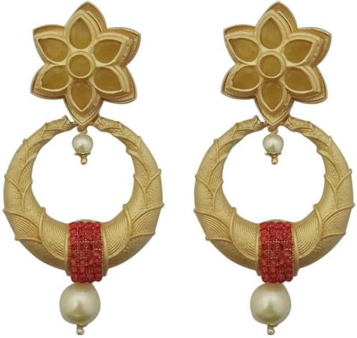 Jewelmaze Alloy Gold Drops And Danglers Earrings (Women)