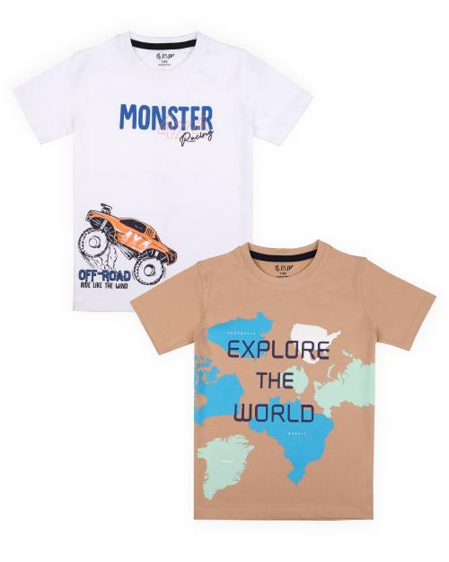 J & JP boys printed trending tshirts - 7-8 Y