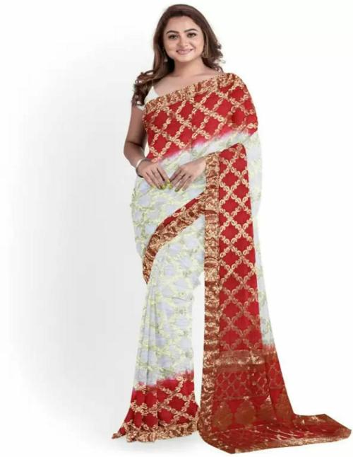 Yogesh Fashion Simple and sober stylish with Multicolor heavy embroderied pure silk saree. This beautiful casual saree