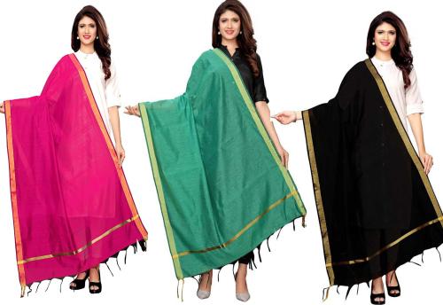 ASHADEEP Multi Color Pack Of 3 Casual Wear Dupatta