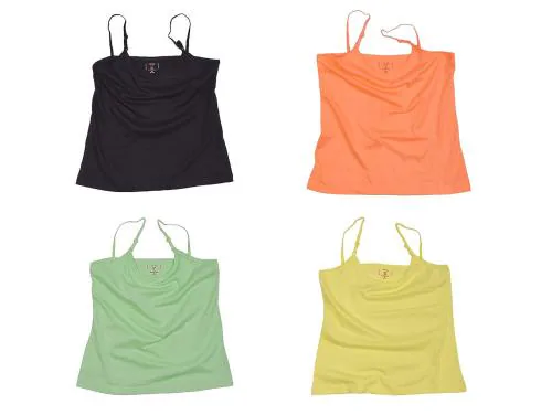ESSA Women's Cotton Camisole/Slips 4PCS Combo[Multicolor] (Double Rose)_95CM Or XL