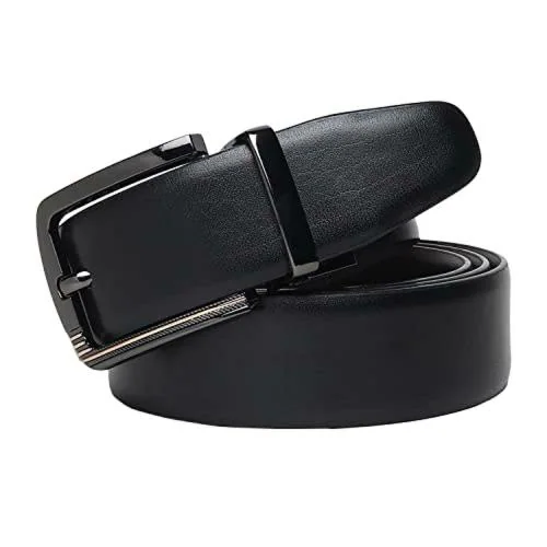 Clock21 Men Black And Brown Polyurethane (PU) Belt (30)