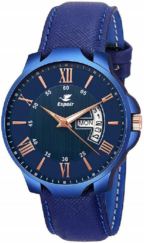 Espoir Men Blue Dial Blue Strap Analog Watch