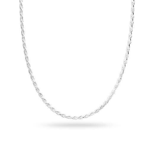 SILVEREYS 925 Sterling Silver BIS Hallmarked 2 MM Italian Rope Chain Necklace for Women Girls and Men with Spring Ring Clasp 18, 20, 22, 24,26 Inches