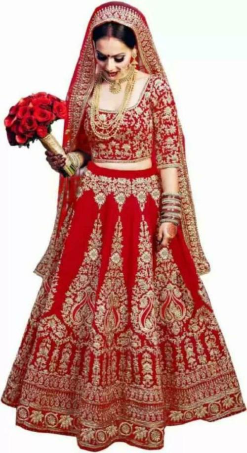 Riyami Fashion Lehenga choli for wedding reception , Lehenga choli for engagement, Lehenga choli for sangeet, Red bridal lehenga choli, Bridal chaniya choli [1 SET ]