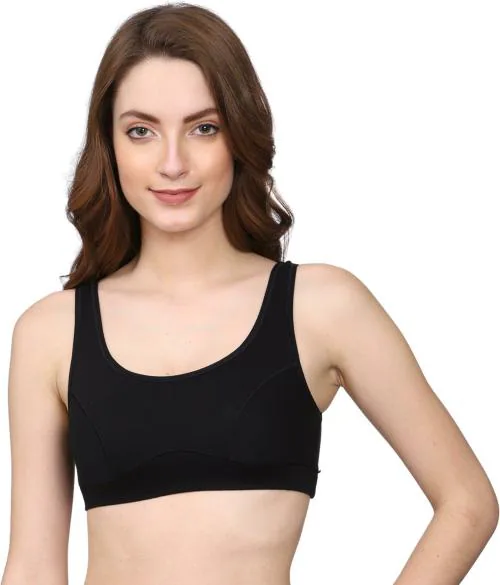 Buy Purndeep Women's Imported Cotton Sports Bra Non-Padded Non-Wired Daily  Workout Sport Bra Pack of 1 Online at Best Prices in India - JioMart.