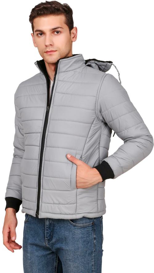 Christy World Men Grey Casual Jacket