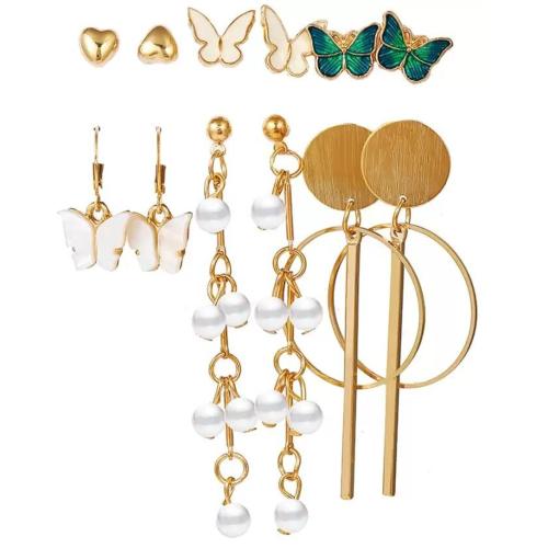 Fashion Frill Delicate Ad Butterfly Shaped Western Hoop Earrings Combo Stud & Drop Earrings For Women Girls Western Stylish Latest Fancy Earrings Set Combo