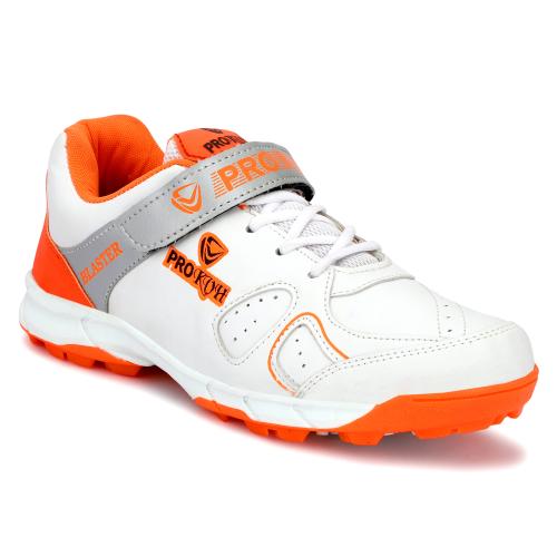 PRO KVH Men's Orange Polyurethane (PU) Lace-Up Professional Cricket Shoes