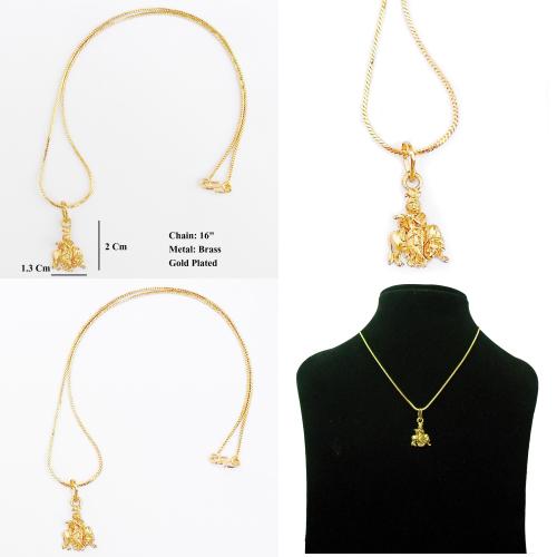 Buy Lord Krishna Locket Religious God Pendant with 18 Inch Gold Plated