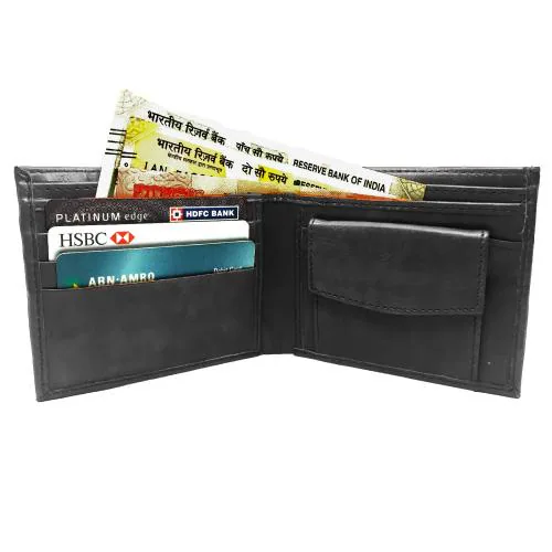 Sagiron msa Leatherette Wallet for Men I 3 Card Slots I 2 Currency & 2 Secret Compartments I 3 ID Card Slots
