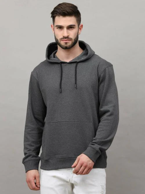 OJAS Full Sleeve Solid Men Jacket without zipper Hoodies.