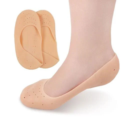 DJ FINDER Premium Quality 1 Pair High Quality Anti Slip Silicone Moisturizing Gel Heel Socks Like Cracked Foot Skin Care Protector Feet Massager Foot Pain Relief.