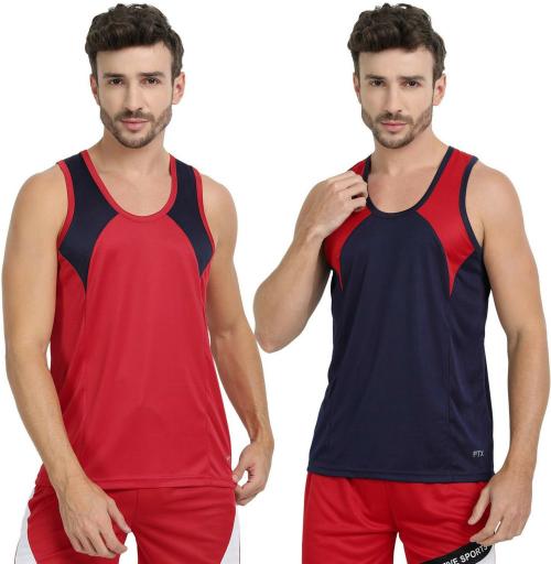Ftx Men Solid Pack Of 2 Vest (M)