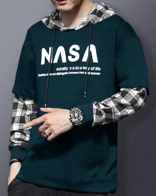 EYEBOGLER Hoodied Tshirts for Men | T Shirt For Men | Men T Shirt | Men Tshirt | Tshirt for Men | T Shirts | Tshirts | Oversized Tshirt | Men Tshirt | Men's Polo Neck Regular Fit Half Sleeves Colorblocked T-Shirt | Printed Tshirt