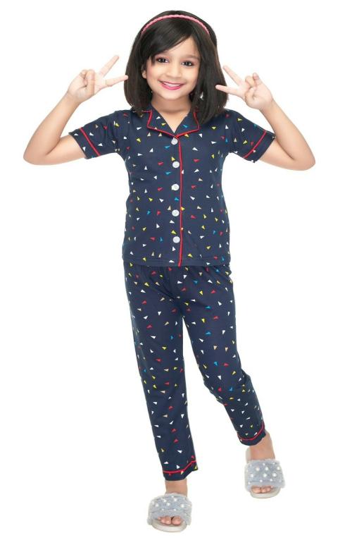 Coolio Girl's Multicolor Printed Pure Cotton T-Shirt Pant Set|Sets|Girl