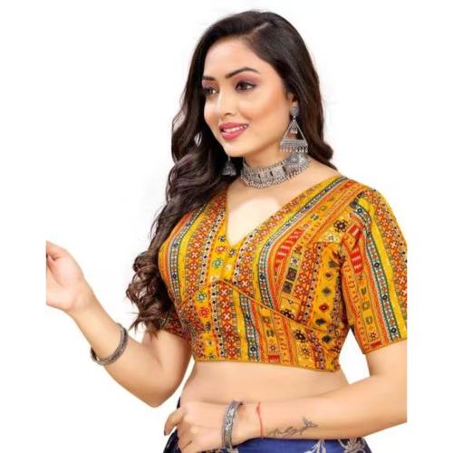 LEELA FASHION WOMEN’S CLOTHING Women Printed Back-Open Blouse