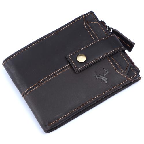 HideTheory Men Trendy Brown Genuine Leather Wallet (HT-10003)