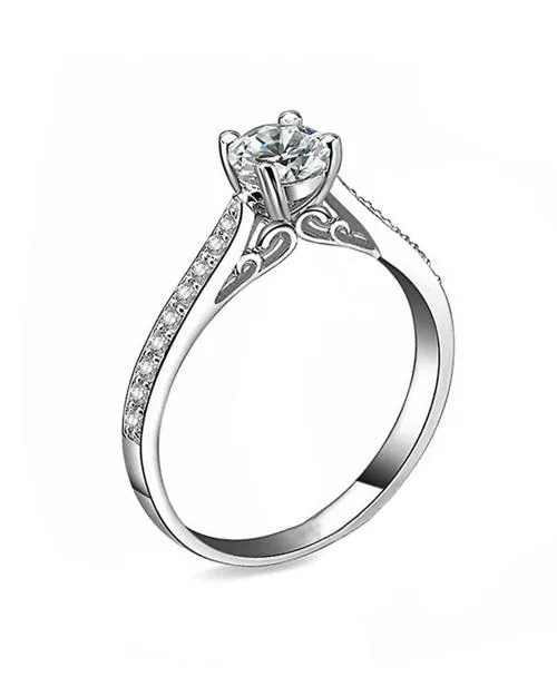 Young & Forever Mesmerizing Contemporary Silver Plated Cubic Zirconia Embellished Statement Cocktail Fashion Ring For Women/Girls Jewelry