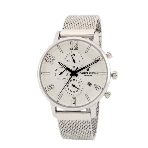 Daniel Klein Analog Silver Dial Men's Watch -(DK12165-1)