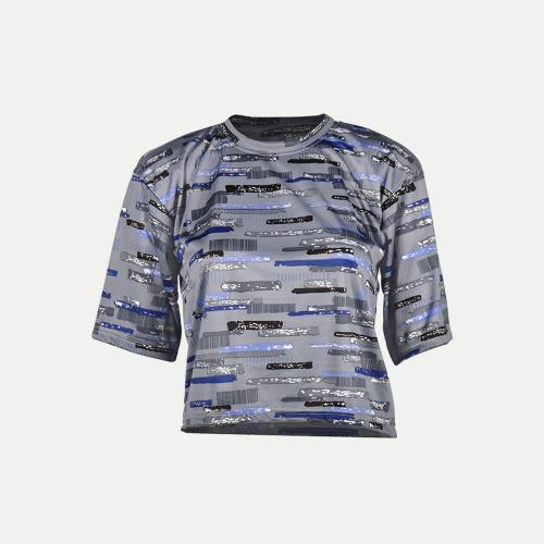 Rad Prix Women Grey Digital Print Croptops