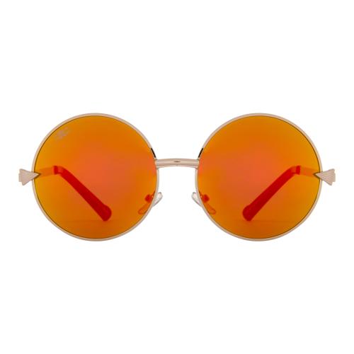 Rozior Men Sunglasses with UV Protection Golden Red Mirror Lens with Silver Frame MODEL:RWUJH575M5