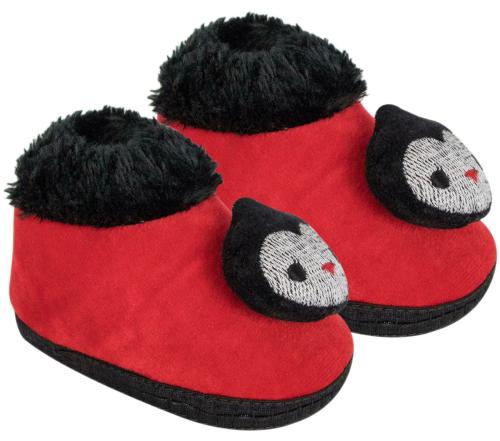 Neska Moda 9 To 12 Months Baby Boys & Girls Velvet Slip On Penguine Face Baby Booties