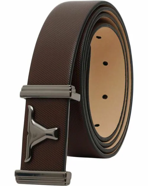 BULCHEE Men Casual Brown Genuine Leather Belt