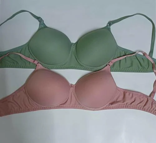 Hothy Women Multicolor Cotton Blend Pack Of 2 Lightly Padded Bra (30)
