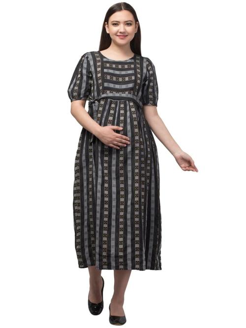 Zuvino Women Black Maternity Dresses