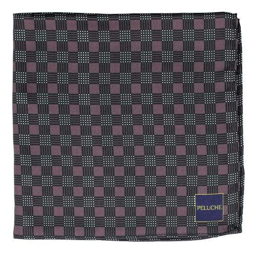 Peluche Solid Checkered Pocket Square For Men