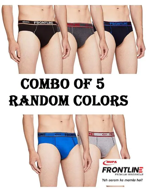 Sasta sales Rupa cotton underwear for men| brief for men| man innerwear| men underwear combo pack of 5