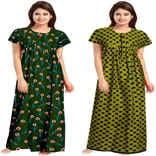 Sajao Creation Women Nighty Set (Multicolor)
