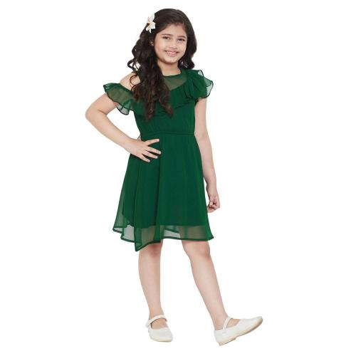 Buy Stylobug Girls Green A Line Casual Wear Dress (6 Years7 Years