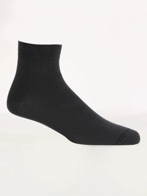 Jockey 7396 Men's Gunmetal Solid Modal Ankle-Length Socks