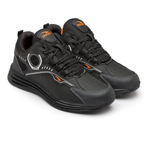 Asian Unicorn-04 Black Sports Running Shoes for Men