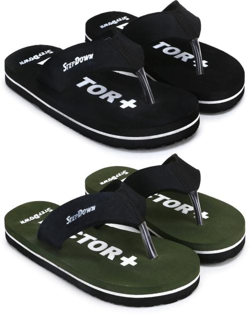 STEP DOWN Flip Flops For Men (Multicolor )