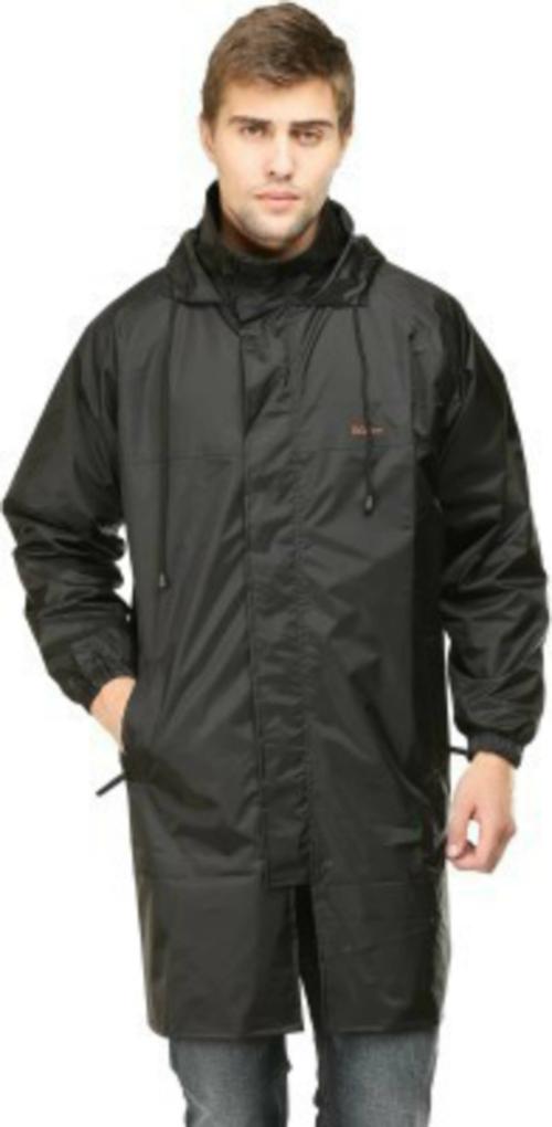 Plutus Men Black Solid Nylon Wind Cheater