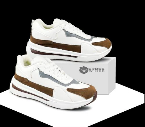 Cross Wings latest synthetic leather White Sneakers shoes for mens