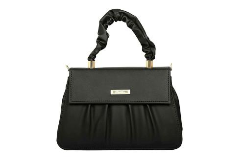 LADY QUEEN Black PU Leather Women Handbag (LQ-0007T)
