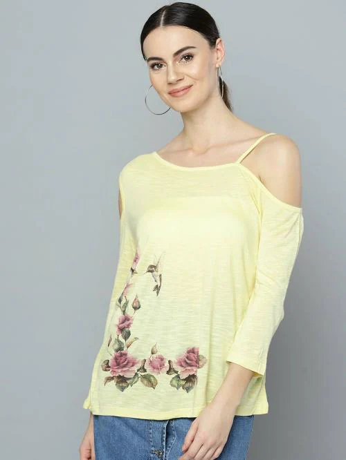 Buy Rare Women Yellow Floral Top Online at Best Prices in India JioMart.