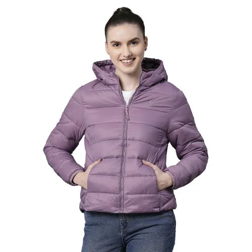 Mode By Red Tape Women's Purple Padded Jacket