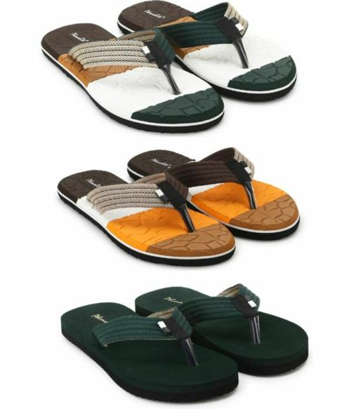 Phonolite Multicolor Slippers for Men (Pack of 3)