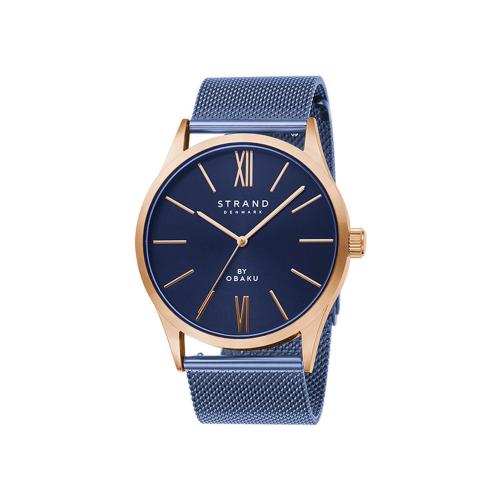STRAND BY OBAKU Bradford Ocean Quartz Blue Round Dial Men's Watch - S720GXVLML